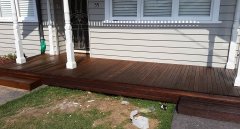 20 year old decking. Freshly oiled.